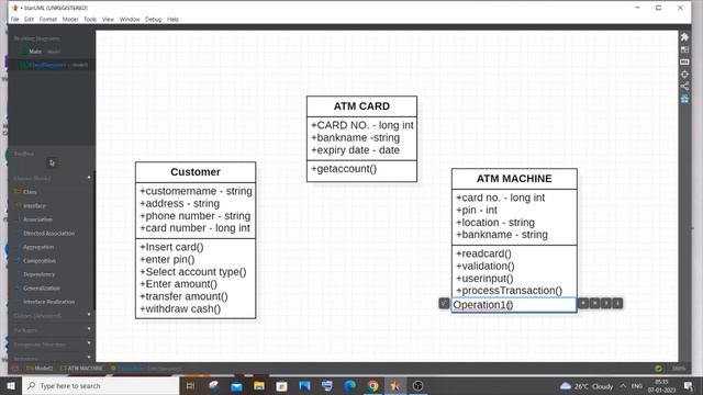Class diagram for ATM system with explanation | Software engineering UML tutorial смотреть онлайн