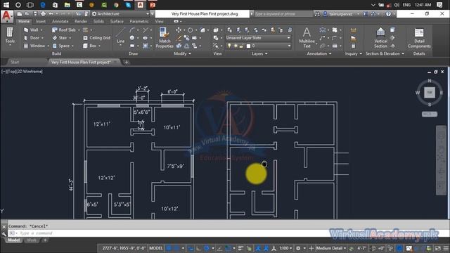 How to Add Door, windows and Text in 2D Floor Plan | AutoCAD Architecture 2017 62 смотреть онлайн