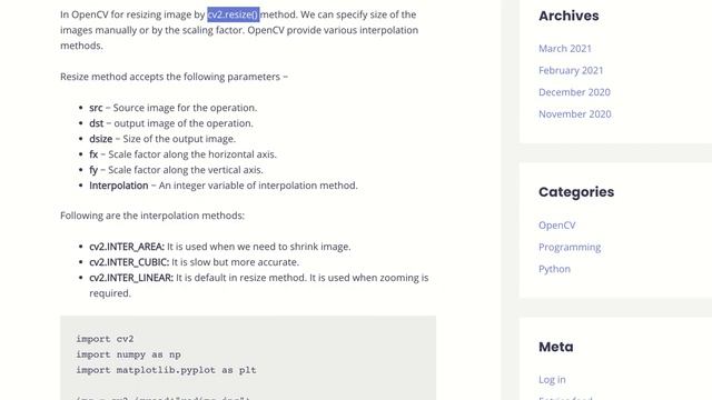 How to scale or resize images in OpenCV смотреть онлайн
