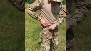 Тактический летний камуфляжный костюм с наколенниками и налокотниками