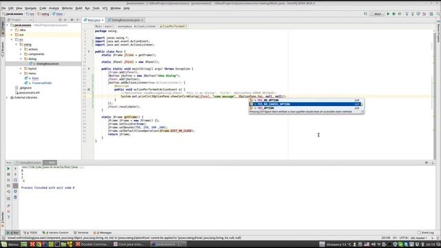 Урок по Java 117: Swing 22: Dialogs смотреть онлайн