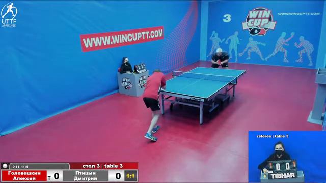 Головешкин Алексей 1-3 Птицын Дмитрий Турнир Восток 3 WINCUP  16.12.21 ПрямаяТрансляция Зал3