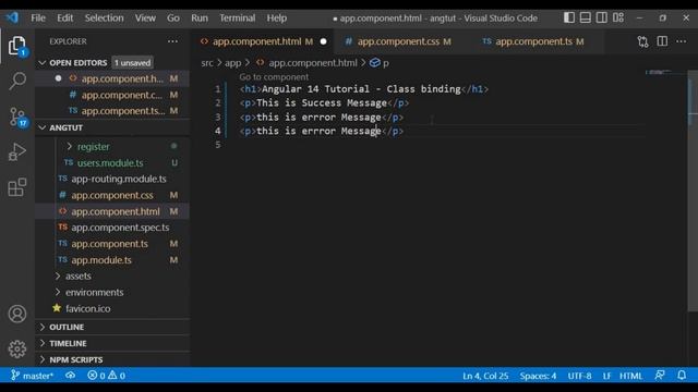 Angular 14 Tutorial for beginners, Class Binding in Angular, Add CSS Property in Angular Testycodei смотреть онлайн