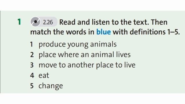 English Plus 7. Module 5. CLIL Natural science: Adapting to the environment. Ex 1 p.74 смотреть онлайн
