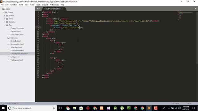 jQuery: 21 - Selecting Parents and Children Nodes смотреть онлайн
