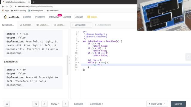 Leetcode Question 9 "Palindrome Number" in Javascript смотреть онлайн