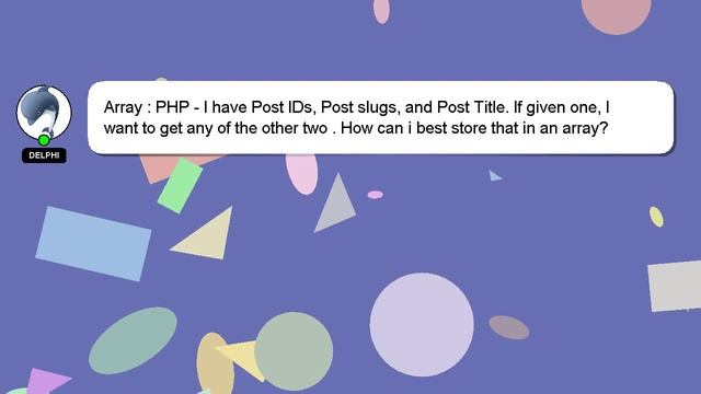 Array : PHP - I have Post IDs, Post slugs, and Post Title. If given one, I want to get any of the o смотреть онлайн