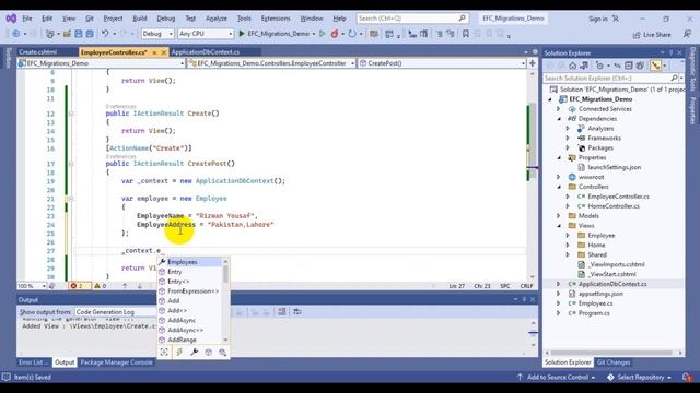 ENTITY FRAMEWORK CORE 6 IN URDU HINDI | INSERT DATA TO MS SQL SERVER DATABASE смотреть онлайн