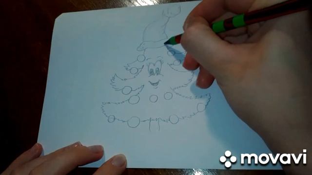 Как нарисовать ёлку просто!? смотреть онлайн