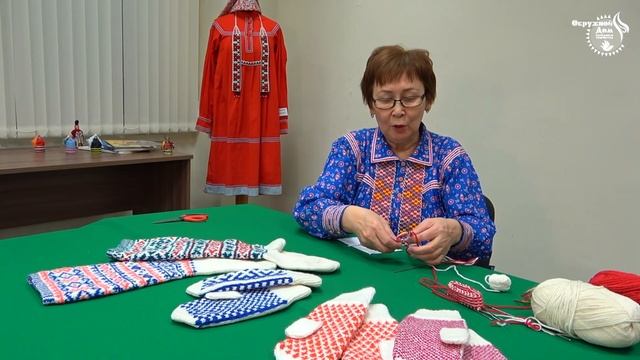 Традиционное вязание обских угров | резинка варежки смотреть онлайн