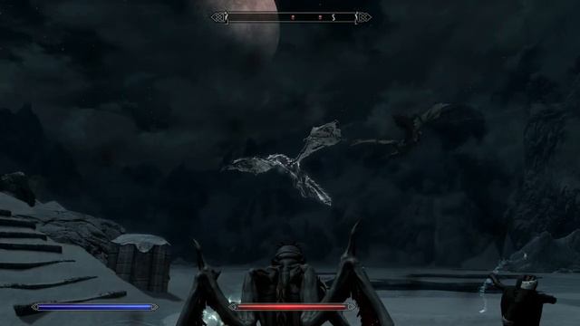 Skyrim Dawnguard Dragon fight