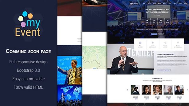 myEvent - Bootstrap Landing Page HTML Template | Themeforest Website Templates and Themes смотреть онлайн