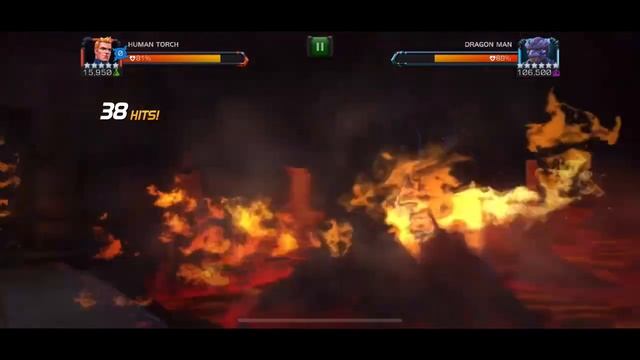 MCOC - ACT 7.2.5 - Human Torch VS Dragon Man - Easy Boss Solo!! смотреть онлайн