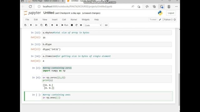 NUMPY array || ones and zeros using numpy-array || PYTHON LIBRARY numpy || TUTORIAL FOR ALL смотреть онлайн