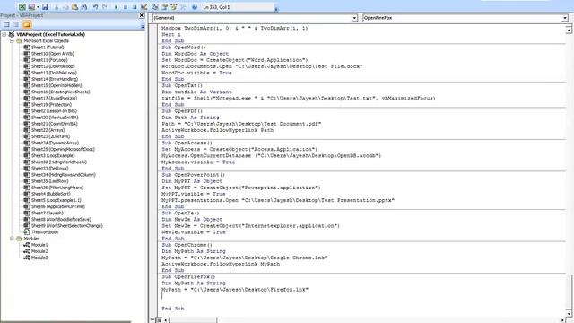 Excel VBA Tutorial 46 - How to open Firefox Using VBA смотреть онлайн