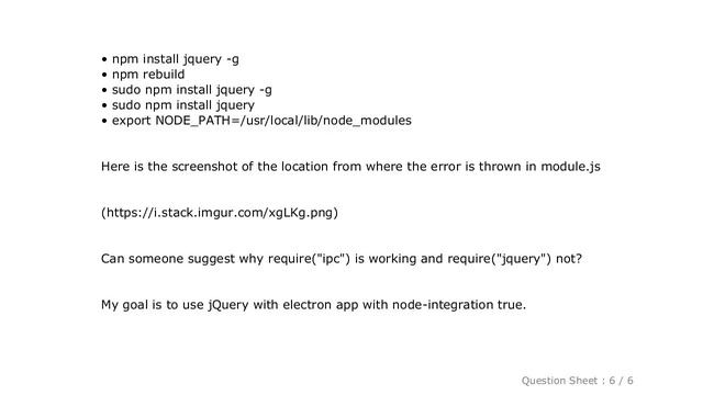 JavaScript : Uncaught Error: Cannot find module 'jquery' смотреть онлайн