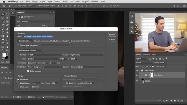 Color Grade VIDEO in Photoshop! (Free LUT Pack) смотреть онлайн
