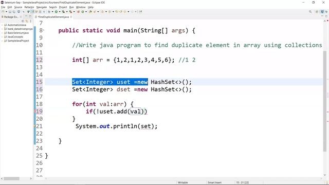 Write Java Program to Find Duplicate using the Collection смотреть онлайн