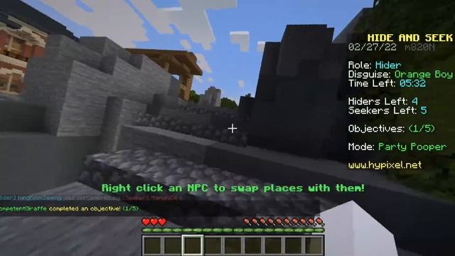 ПРИТВОРЯЮСЬ NPC! прятки за npc в майнкрафт | Hypixel смотреть онлайн