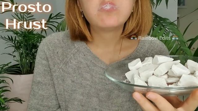 ASMR | dry eating | requested video | white cookie pieces | loud crunch смотреть онлайн