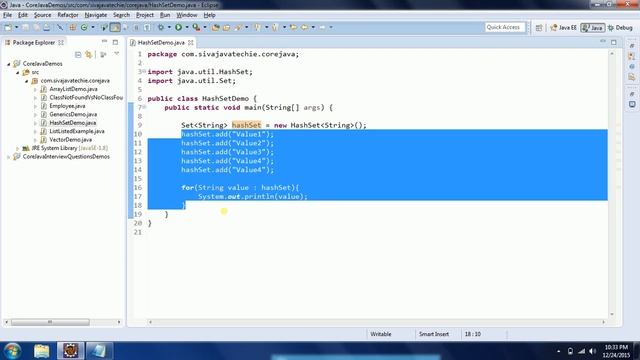 Collections in Java: HashSet Concept explanation in Detail with examples смотреть онлайн
