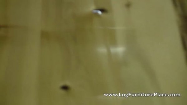 How Liquid Glass Finish is applied on Cabin Furniture at JHE's Log Furniture Place