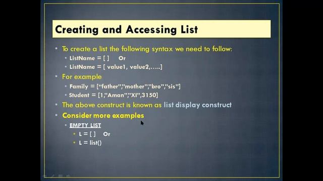 CBSE Class XI ,Computer Science , List in Python series 1 смотреть онлайн
