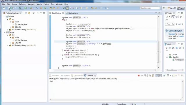 Java Netzwerk Programmierung #2 Client - Server Grundgerüst смотреть онлайн