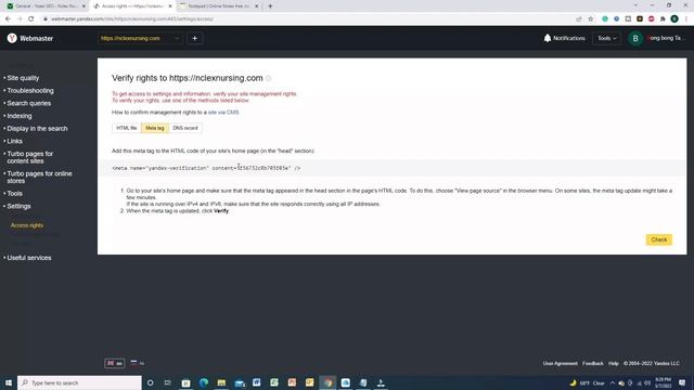 Bing and Yandex webmaster tools verification смотреть онлайн