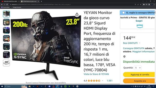 I MIGLIORI MONITOR da GAMING ECONOMICI di AMAZON SOTTO i 200 EURO | 2023 ITA смотреть онлайн