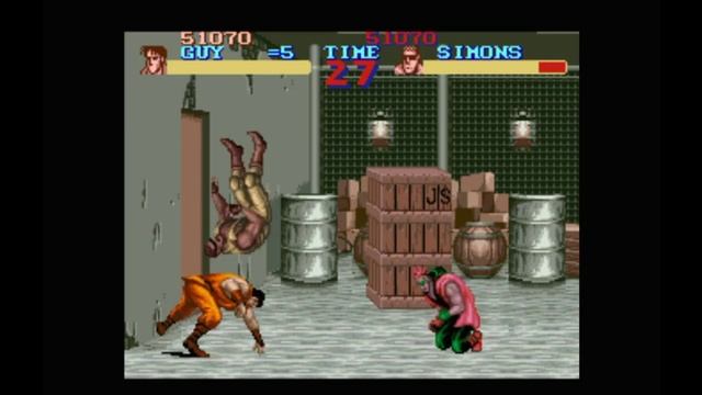 Super Nintendo (Snes) 16-bit Final Fight 1 Round 1