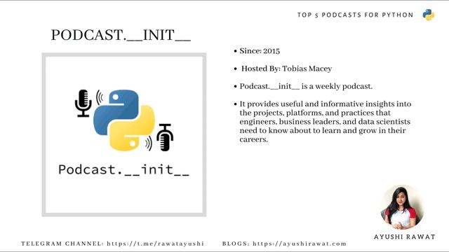 Top 5 Podcasts for Python | Best Podcasts | Ayushi Rawat смотреть онлайн