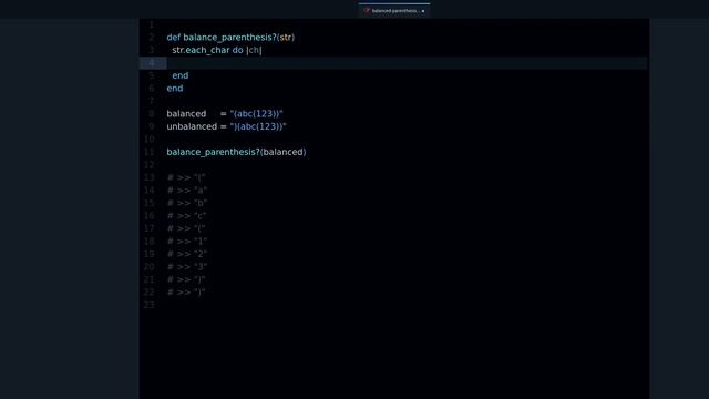 How to Find Balanced Parenthesis Using Ruby смотреть онлайн