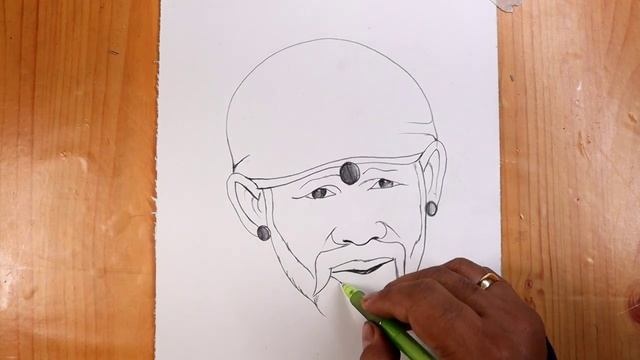 slowly pencildrawing of SAIBABA/God saibab drawing смотреть онлайн