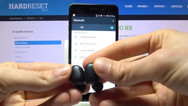 How To Connect XIAOMI AirDots 2 To LENOVO K6 – Pair Bluetooth Devices