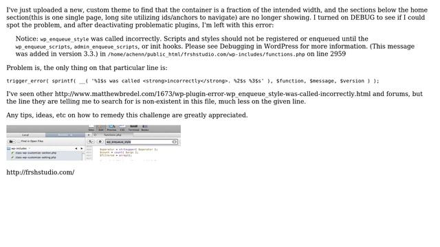 Wordpress: Debugging an error: wp_enqueue_style was called incorrectly смотреть онлайн