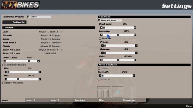 MX Bikes - Control Settings