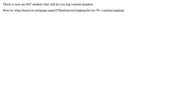 DevOps & SysAdmins: How to best configure IIS7 logging to capture "HTTP_X_FORWARDED_FOR" header? смотреть онлайн