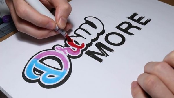 DRAW MORE - Lettering with Copic Markers