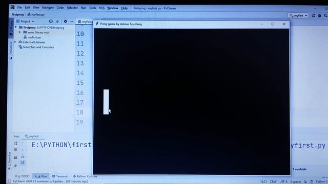 Python Bangla Tutorial: Pong Game part 01 смотреть онлайн