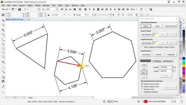 CorelDRAW - using Match Vectors macro to resize polygons. смотреть онлайн