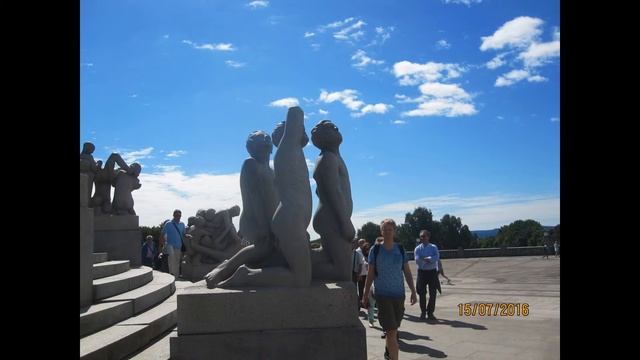 Осло. Музей Кон-Тики и Ра. Музей кораблей викингов.Парк скульптур Вигеланда. Норвегия. Июль 2016. смотреть онлайн