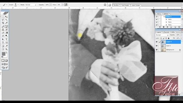 Реставрация старой фотографии Photoshop Cs смотреть онлайн