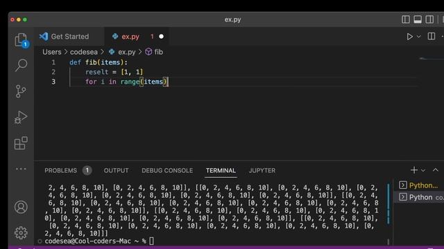 Intro to Python #5: list comprehensions with Fibonacci sequence bonus смотреть онлайн