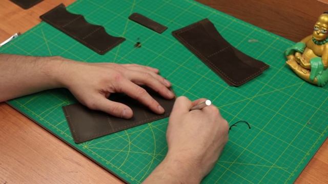 Портмоне - лонгер из кожи своими руками + выкройка / Leather wallet handmade DIY + free pattern смотреть онлайн