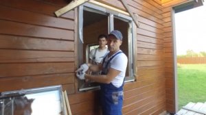 Установка пластиковых окон в деревянном доме