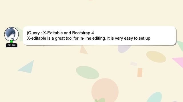 jQuery : X-Editable and Bootstrap 4 смотреть онлайн