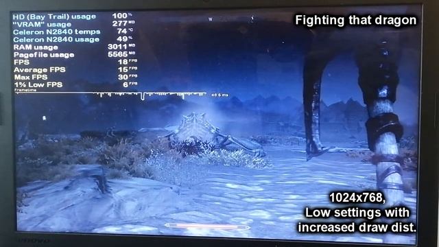 TES V: Skyrim on LOW-END LAPTOP || Intel Celeron N2840, Intel HD Graphics (Bay Trail), 4 GB RAM смотреть онлайн