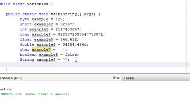 Java Tutorial 3.2 Java Jdk 7: Variables смотреть онлайн