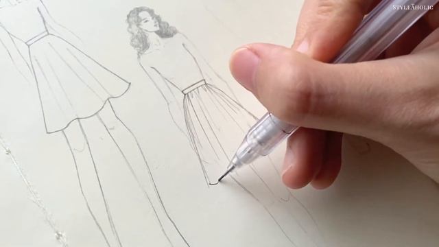 How to Draw a Skirt ✨ Fashion Illustration Tutorial смотреть онлайн